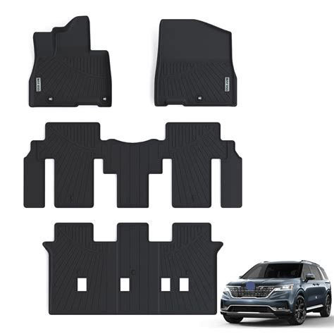 Buy WAYIDSS Floor Mats for Kia Carnival 2022 2023 2024, 3 Rows Full Set ...