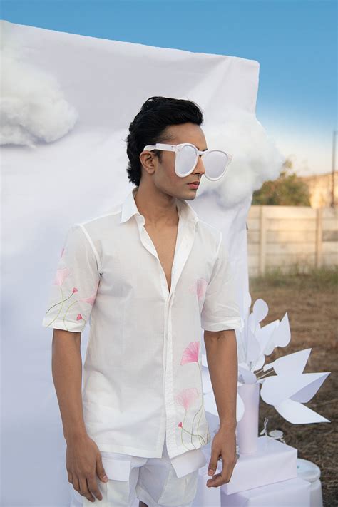 PINK GINGKO LEAF LINE SHIRT – KAI Resortwear