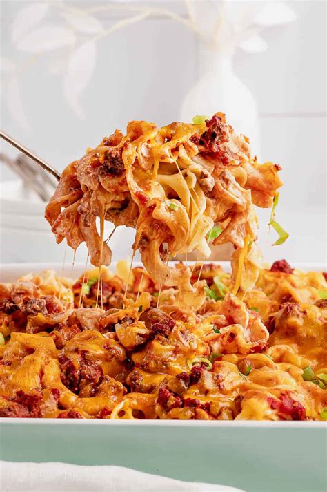 Cheesy Hamburger Noodle Casserole l Beyond Frosting