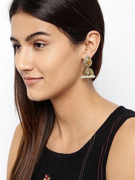 Gold-Toned Dome Shaped Jhumkas