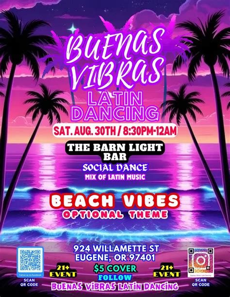Buenas Vibras Social Dance @ THE BARN LIGHT BAR **Beach Vibes Optional ...