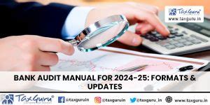 Audit Manual for 2024-25: Formats & Updates
