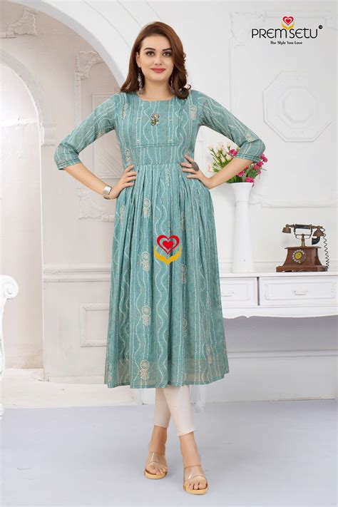 Premsetu Off white Naira Cut Kurtis Size set wholesale price only ...
