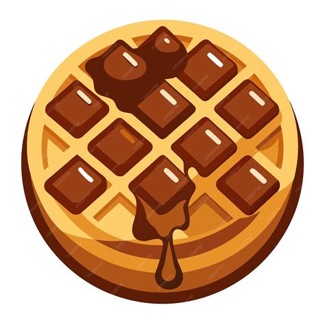 Waffle with chocolate clipart vector art and illustration | Premium AI ...