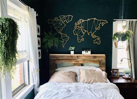 dark green and gold bedroom ideas
