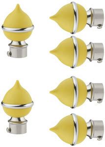 SUNGROW Yellow Rod Rail Bracket, Curtain Knobs Metal Price in India ...