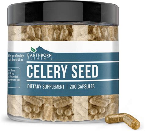 Earthborn Elements Celery Seed 200 Capsules, Pure India | Ubuy
