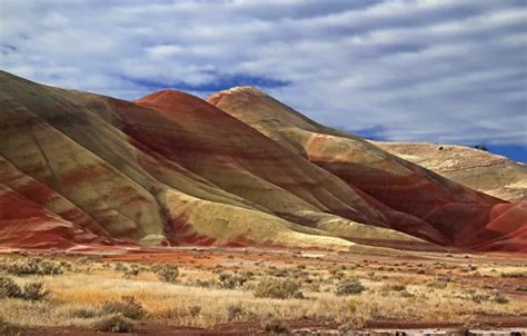 Wallpaper Oregon, USA, John Day Fossil Beds National Monument, Painted ...