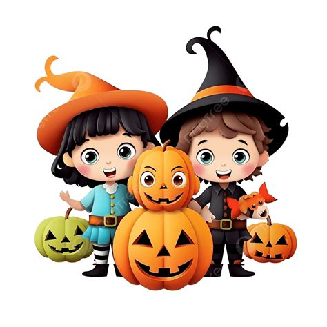 Happy Halloween Party With Group Children In Halloween Costumes ...