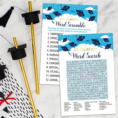 TENTADO 50 Graduation Party Game Cards-Graduation Party Word India | Ubuy