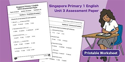Singapore Primary 1 English Unit 3 Assessment Paper | Reading and Language
