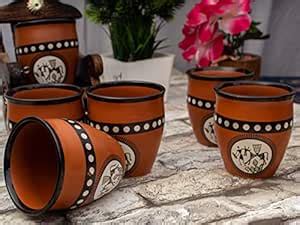Buy The Mug Factory Ceramic Tumbler - 6 Pieces ,Brown, 180 ml Online at ...
