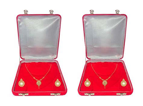 atorakushon® Velvet Jewelry Box Necklace Box Ring Earring Pendant Half ...