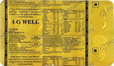 Buy 4 G Well Tablet (10) Online at Flat 15% OFF | PharmEasy
