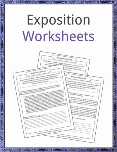 Exposition Examples, Definition and Worksheets | KidsKonnect