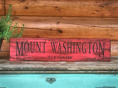 Mount Washington Handpainted Sign - Etsy India