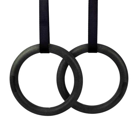 EvoSports Gymnastic Wooden Rings with Heavy Duty Adjustable Strap ...