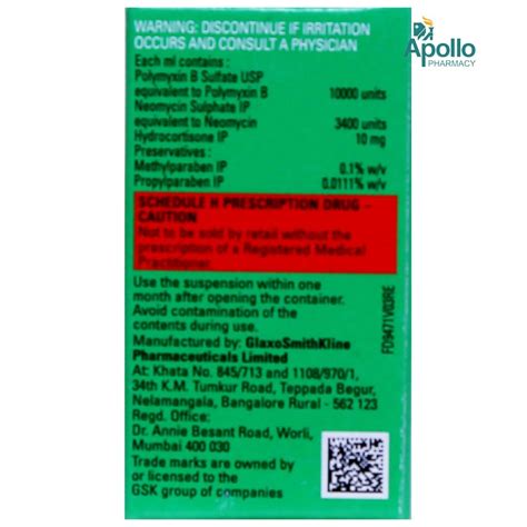 Neosporin H Ear Drops 5ml Price, Uses, Side Effects, Composition ...