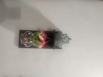 TIED RIBBONS Wood Wall Shelf with Vase and Artificial Flowers (11.99 cm ...