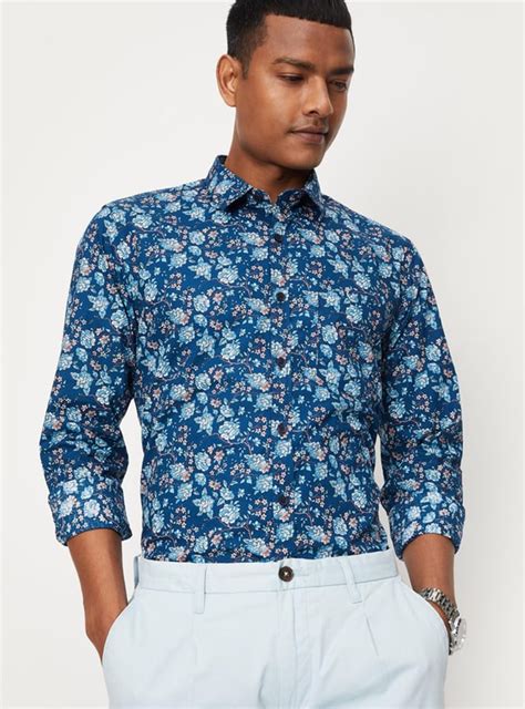 Buy Men Floral Printed Slim Fit Shirt Online at just Rs. 999.0 ...