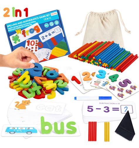 Wooden Spelling English and Maths game | learning toys kids - ToyArtsy