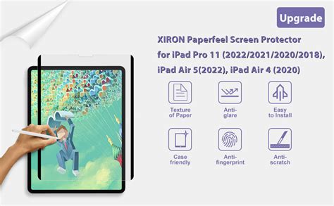 XIRON [Upgrade] Magnetic Paperfeel Screen Protector for iPad Pro 11 ...