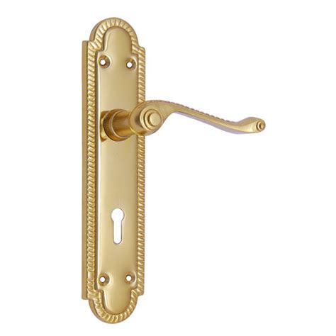 Quality "Matthan" Iron Door Handle with Plate - Adonai Hardware
