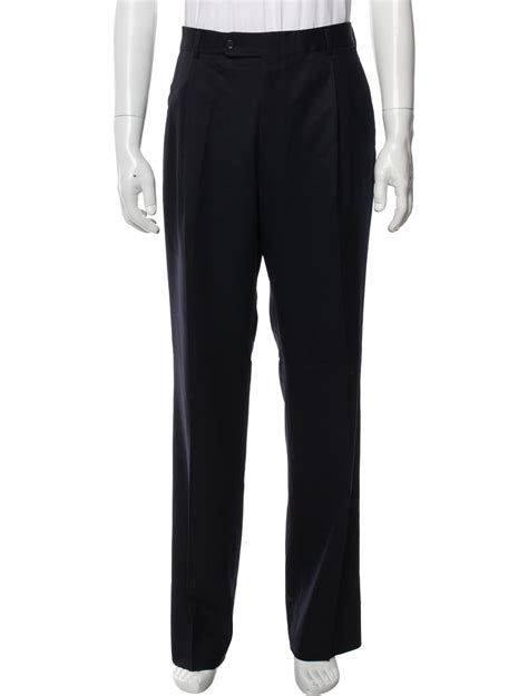 Herno Wool Dress Pants - Black, 18" Rise Pants, Clothing - WHRNO34843 ...