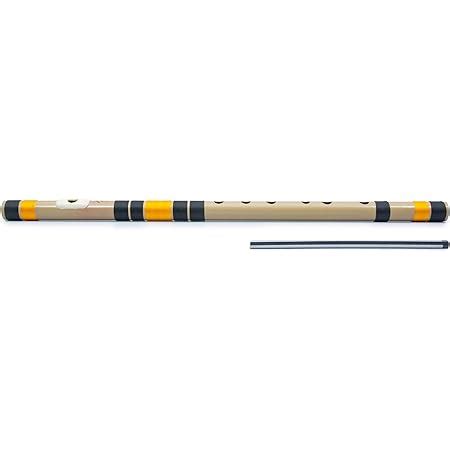 Radhe Flutes Bamboo Bansuri C Sharp Right Handed Middle Octave (18 inch ...