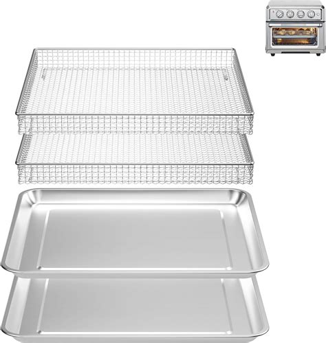 Amazon.com: Stainless Steel Baking Tray Pan and Air Fryer Basket ...