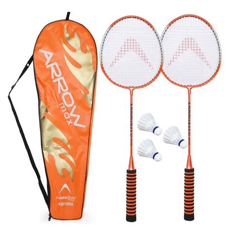 Arrowmax Alloy Steel Badminton Racket ( Set of 2 with 3 Nylon Shuttle ...
