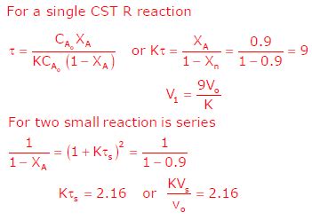 A first order liquid phase reaction is carried out isothermally at a ...