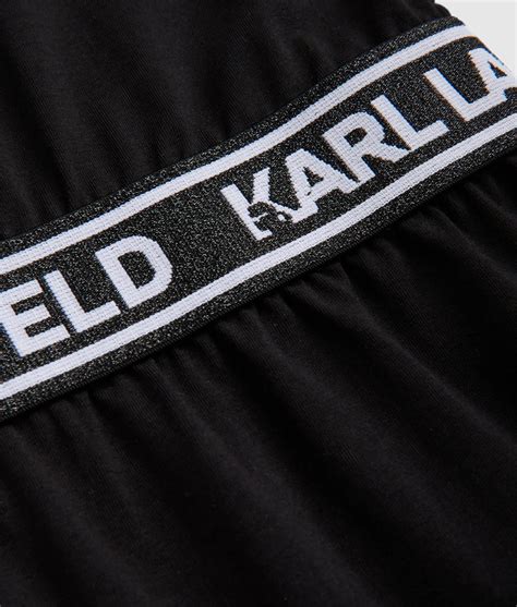Girls logo tape T-shirt dress | Black | Kids | KARL LAGERFELD | Page 1