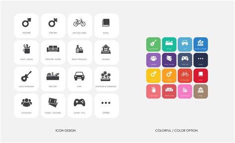 Design Icons for app categories | Freelancer