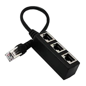 MERISHOPP® RJ45 1 to 3 Ethernet LAN Network Cable Splitter 3 Way ...