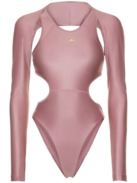 Shiny 2-in-1 leotard bodysuit - adidas By Stella McCartney - Women ...
