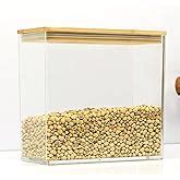 Anko 1 Litre Acrylic Airtight Food Storage Container With Bamboo Wood ...