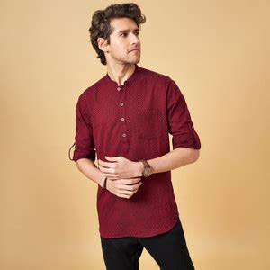 Indus Route by Pantaloons Men Dyed/Ombre Straight Kurta - Buy Indus ...