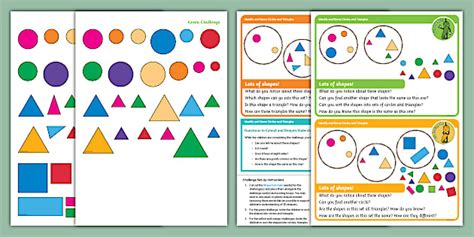 👉 Identify & Name Circles & Triangles Challenge Sorting Shapes