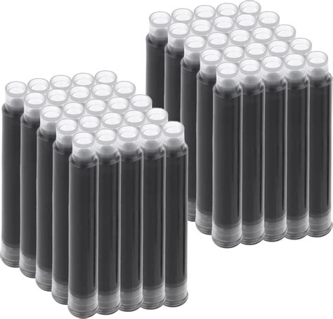 Amaxiu 50 Pcs Balck Fountain Pen Ink Cartridges, Fountain Pen Ink ...