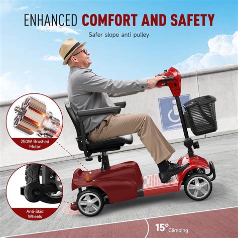 POWET 4 Wheel Mobility Scooters for Adults 15 Miles Long India | Ubuy