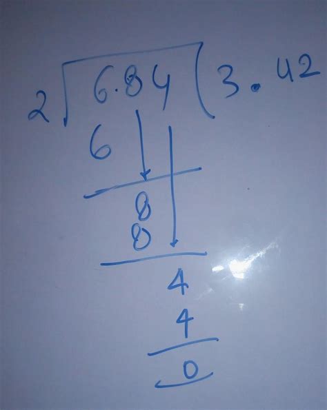 Divide : 6.84 + 2.... - Brainly.in