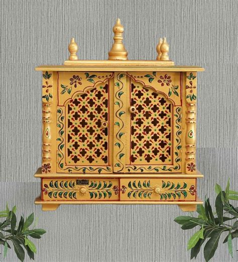 D'Dass Sheesham & MDF Wooden Temple for Home/Wall Hanging Pooja mandir ...