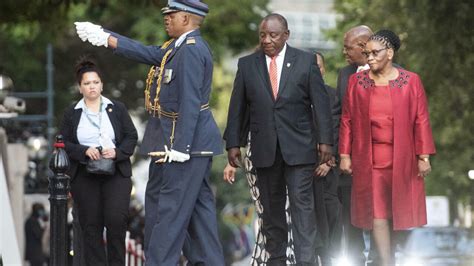 South African defence minister briefly held by veterans