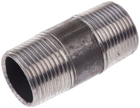 1-1/4" BSP Equal Male Thread Length 100mm Barrel Nipple 304 St