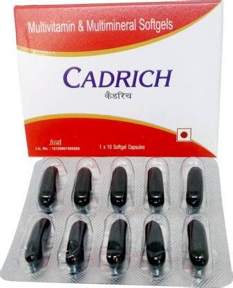 CADRICH MULTIVITAMINS &MULTIMINERALS CAPSULES FOR MEN AND WOMEN PACK OF ...