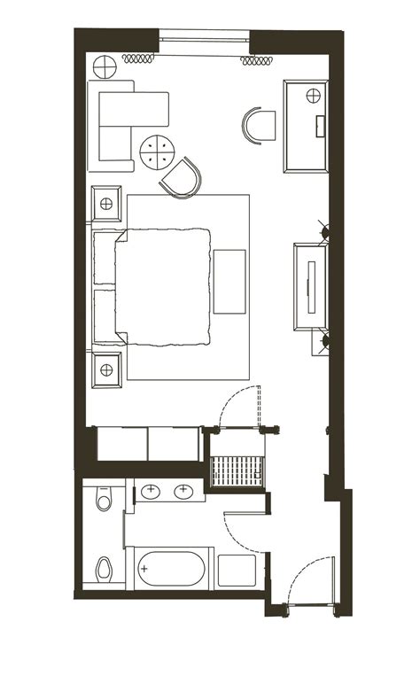 Пин на доске Floor Plan - Hotel Room