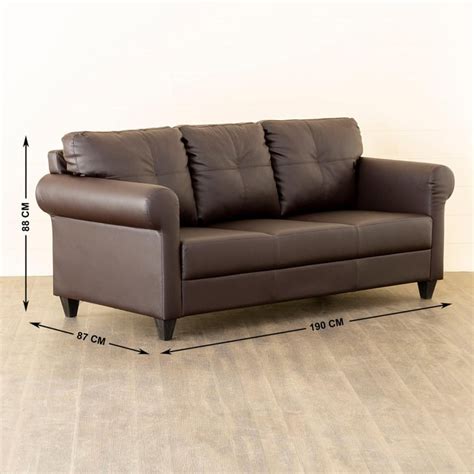 Buy Helios Roslyn Nxt Faux Leather 3-Seater Sofa - Brown from Helios by ...
