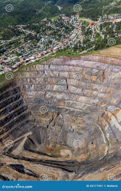 Aerial View of Lead South Dakota Stock Image - Image of view, america ...