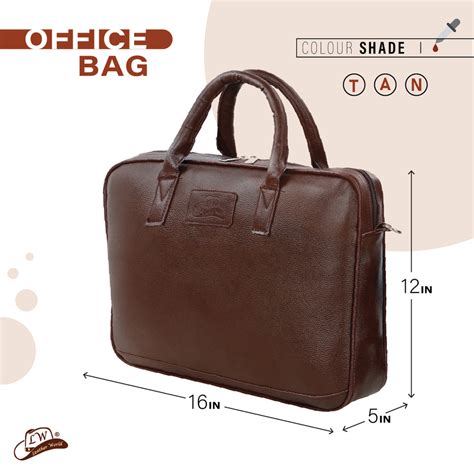 Leather World Sleek & Stylish Unisex PU Leather Office Messenger Bag ...